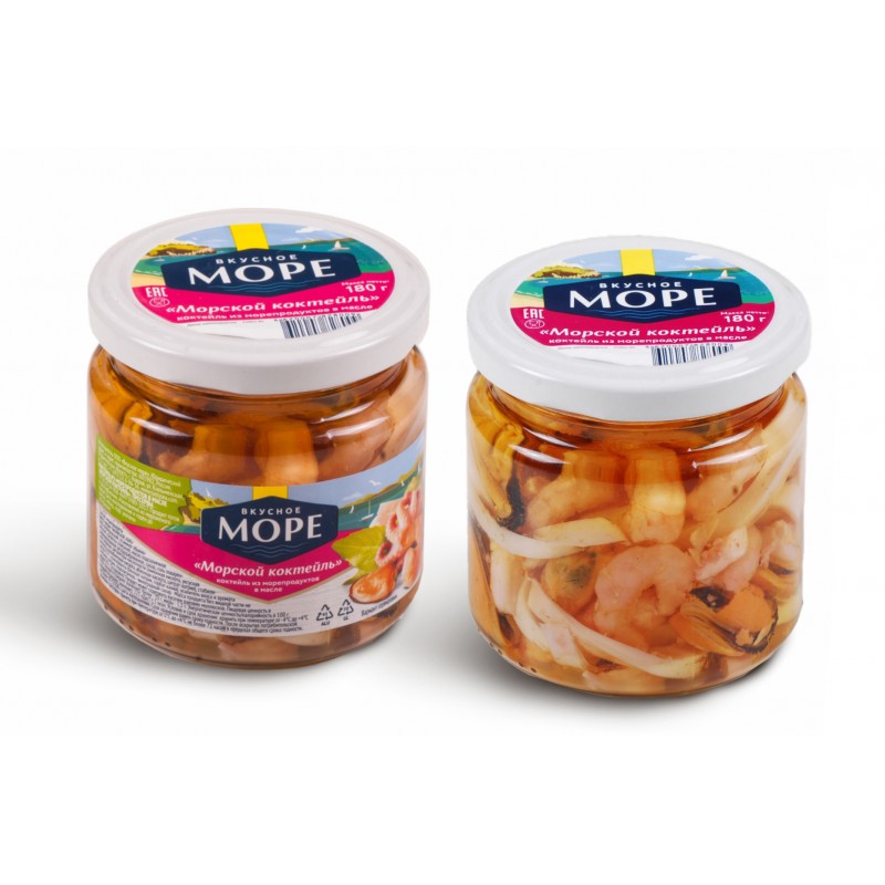 Коктейль из морепродуктов в масле 200 г Neman